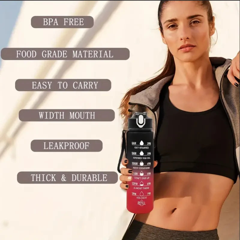 Botella Deportiva con Pajita y Tapa Abatible – Antifugas, Ideal para Deporte y Aventura