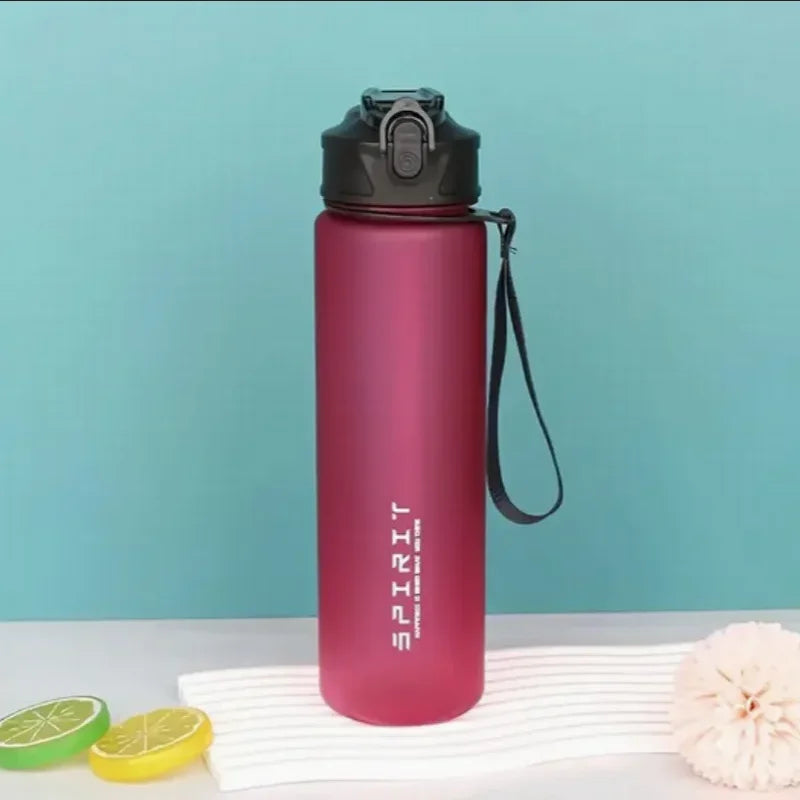 Botella Deportiva con Pajita y Tapa Abatible – Antifugas, Ideal para Deporte y Aventura