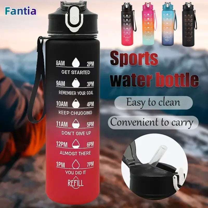 Botella Deportiva con Pajita y Tapa Abatible – Antifugas, Ideal para Deporte y Aventura