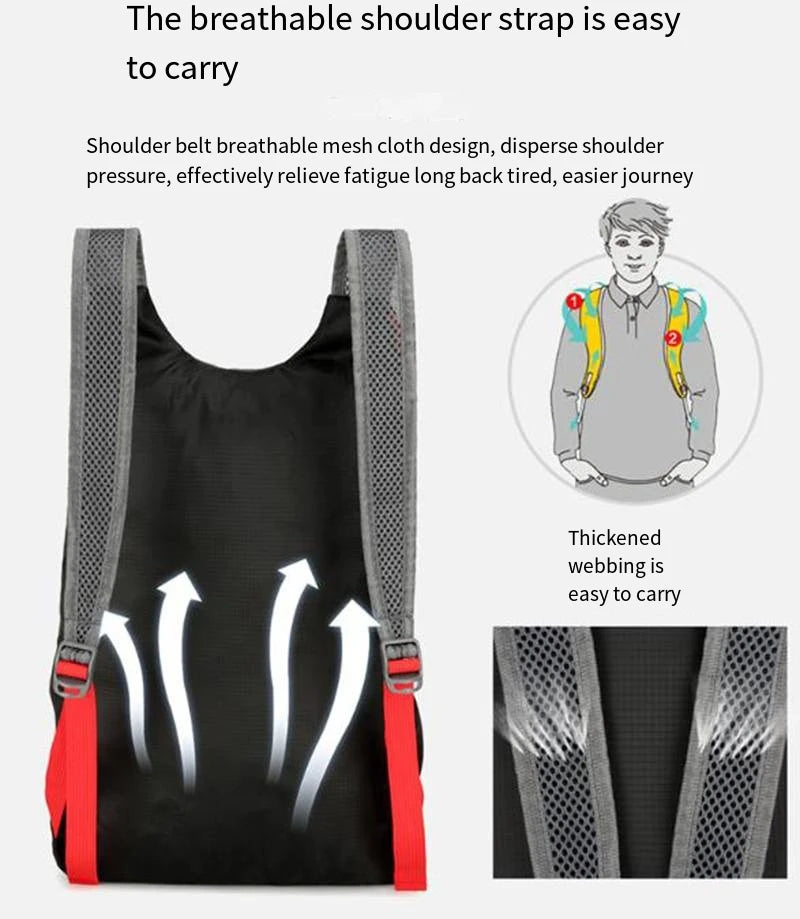 Mochila Deportiva Plegable Impermeable – Camping, Senderismo y Viaje
