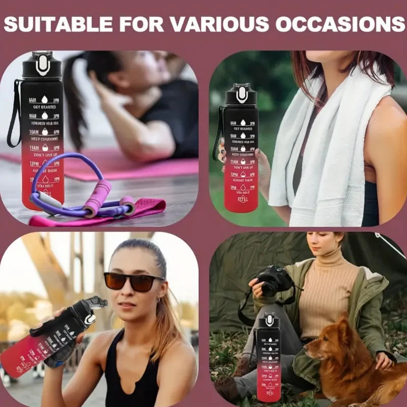 Botella Deportiva con Pajita y Tapa Abatible – Antifugas, Ideal para Deporte y Aventura