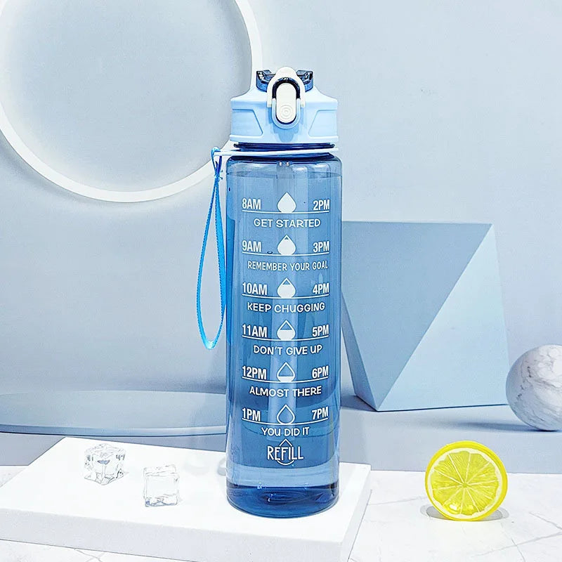 Botella Deportiva con Pajita y Tapa Abatible – Antifugas, Ideal para Deporte y Aventura